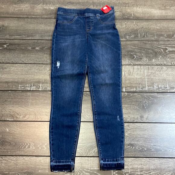 NEW SPANX Distressed Skinny Jeans Medium Wash Women’s Size Small - Picture 2 of 7